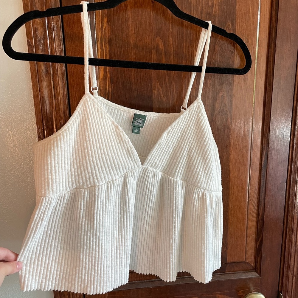 SOLD- Cropped white tank
